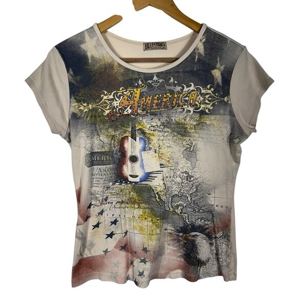 Y2K Graphic Bejeweled T-Shirt Size Large - Picture 2 of 9